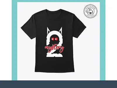 Mystery Black T Shirt cloth design happiness illustration mystery print tshirt
