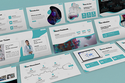 Pandemik - Medical Powerpoint Template business presentation coronavirus disease epidemic hospital laboratory lookbook medicine pitchdeck powerpoint template presentation science simple virus