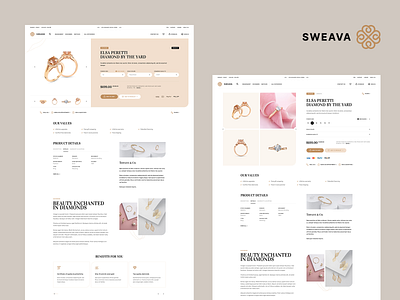 Sweava 💎 / Product Page beauty design diamond ecommerce jewellery jewelry landingpage minimalistic onepage onlineshop product productdesign productpage ui ux web webdesign webdesigner website