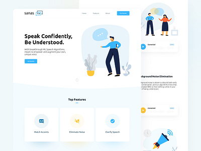 SANAS 2d ai ai landing creative agency design dribbble illustraion landing popular sketch startup ui ux web web creative web design web development web inspiration webdesign website design