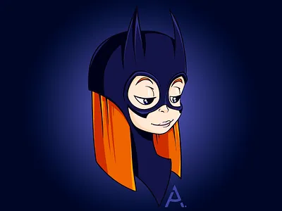 Batgirl art batgirl batman cg cgart design ds fanart flat graphic illustration kids