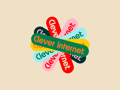 Clever internet. concept design identity type typography