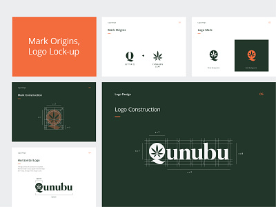 Qunubu Branding Book brand brand design brand identity branding branding design cannabis cannabis branding cannabis design cannabis logo logo design logotype