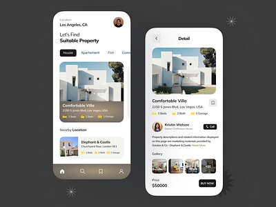 Real Estate Mobile App 3d app design designer dribble figma graphic design house illustartion logo mobile mobile app property real estate ui ui design user experience user interface ux ux design