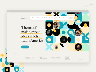 Latam PR Agency design flat light minimal ui user interface web web design webdesign website