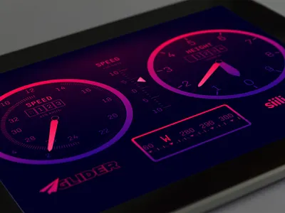 Glider Digital Cluster automotive cluster digital glider siili ui ux