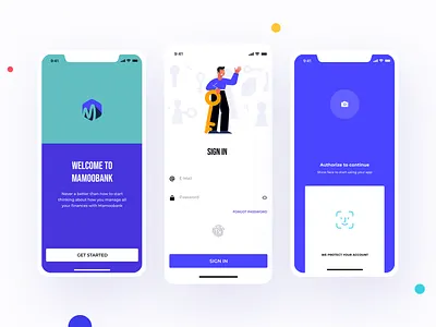 Mamoobank - Light mode & Dark mode bank app bank card banking banking app chart clean ui face id finance fintech illustration log in onboarding sign in statistic ui design ui ux user interface wallet wallet app wallet ui