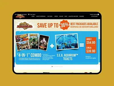 4DAdventureLand advanture park website website concept website design wordpress