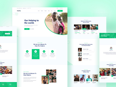 Charity landing page. app design illustration illustrations landing page landing page design landingpage minimal product ui ux webdesign website