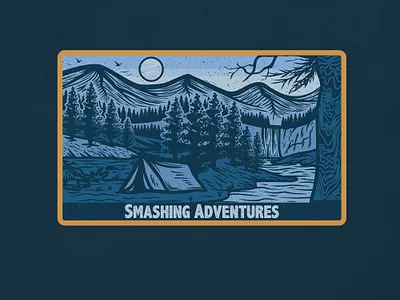 Smashing Adventures design handdrawn illustration logo tshirtdesign vector vintage woodengrafis