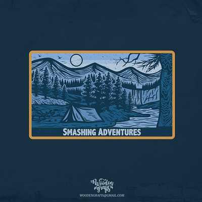 Smashing Adventures design handdrawn illustration logo tshirtdesign vector vintage woodengrafis