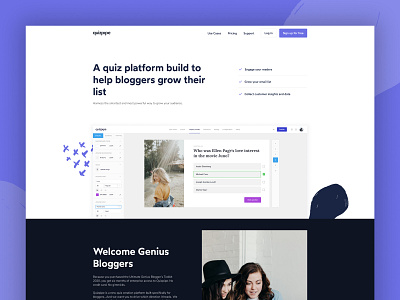 Quizpipe Landing Page app app landing page branding design gatsby landing page landing page design quiz saas app saas landing page saas website ui web website