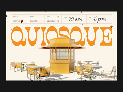 Quiosque Lisboa 3d animation blender branding cart cinema4d cup graphic design grid illustration landing layout menu motion graphics redshift slider ty typography ui web