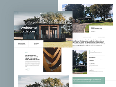 Urbarn version 2 architecture branding branding and identity design digital design landing page lodge minimal ui ux web webdesign website website design wood