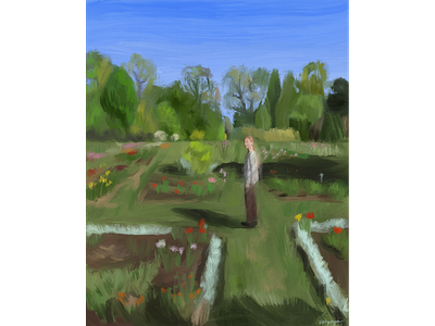 Kaliningrad botsad illustration ipad kaliningrad landscape nature oil paint procreate travel