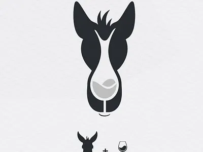 Donkey wine clever logo design clever cleverlogo donkey logodesign scartdesign