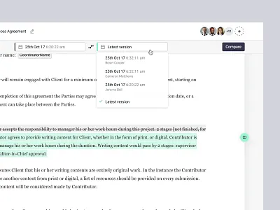 Compare changes • Lonely Planet Rapid Contracts contracts css dropdown product design