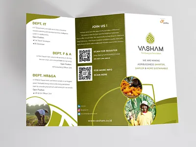 Tri Fold Flyer for Aggribusiness Industry agribusiness flyer flyer design trifold