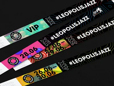 Festival Wristband - Leopolis Jazz Fest Series 3d brand identity branding design festival graphic design identity jazz jazz festival visual identity wristband