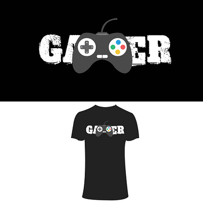 Gamer t-shirt design gaming t shirt gaming design gaming logo t shirt design typography design