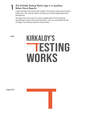 Kirkaldy's Testing Works Brand Guidelines