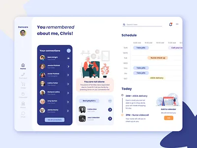 demcare - web app calendar dementia grandma grandpa health health app health care healthcare healthy old planner planner template planners planning remind reminder reminder app reminders schedule scheduling