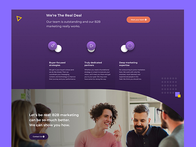 B2B Marketing Agency b2b b2b website branding creative agency creative design flat freelance design freelancer freelancers illustration landing design landingpage purple sales page ui ux website website concept website design websites wordpress