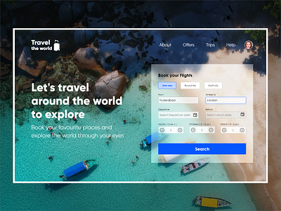 Travel the world adobexd animation app createwithadobexd design dribbleshot flat logo minimal mpandaarts portfolio travel travel app ui design ux ux design web webdesign