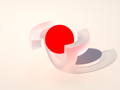 Innovatory 3d abstract brand branding geometric glass graphic design illustration innovatory minimal minimalist red render smart sphere