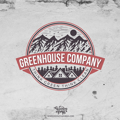 Greenhouse Logo branding design handdrawn illustration logo minimal tshirtdesign vector vintage woodengrafis