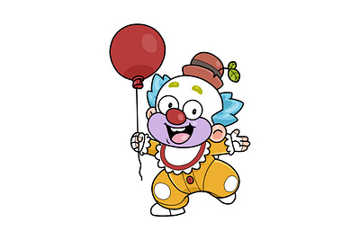 Happy Clown art artwork cartoon character character design clown design doodle drawing envato envatomarket festival funny graphic graphicriver happy illustration job kid male