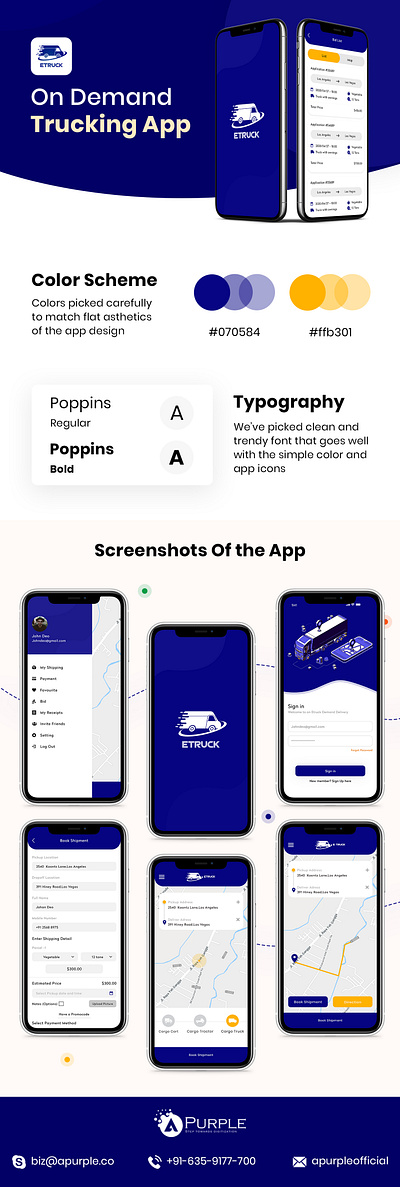 On Demand Trucking App app business logistics on demand on demand app truck trucker trucking trucks uber clone uber clone app uber design uber for truck
