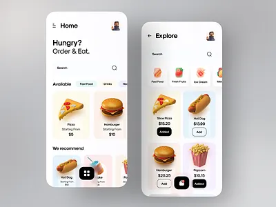Orix Food App app app design design dribbble best shot fastfood food foodapp minimal restaurant trend trendy ui uidesign ux