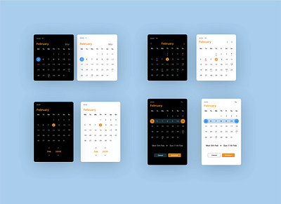 Date picker art dailyui dark app dark mode date range datepicker light theme minimal product design typography uidesign uiux ux