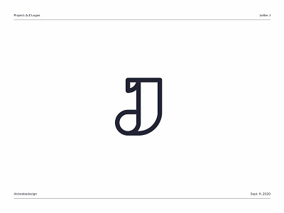 A-Z Logos: Letter J brand design branding j logo letter j lettermark logo logo design logomark minimalist logo monogram