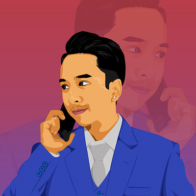 Final Portrait Anup illustration vector