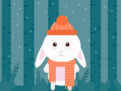 Cute Bunny Illustration 1 bunny illustration cute bunny vector artwork vector drawing vector illustration