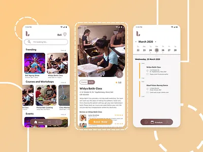 Lokalé - Tourism Spot Booking App booking app course event indonesia mobile scheduler show tourism ui ux