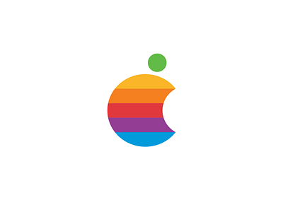 Apple Minimal apple book branding circle colors computer geometry icon ios logo mac mark minimal modern rainbow retro shapes simple tech ui