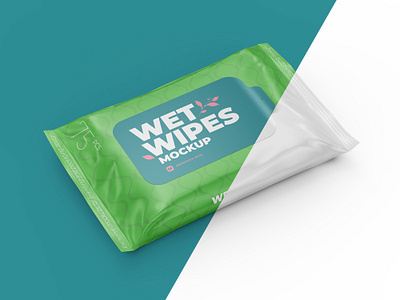 Wet Wipes Mockup. Angled view branding branding design concept design inspiration mockup mockup psd napkins packaging mockup psd