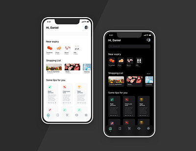 Market help app cards cart categories concept dark design figma home ios ligth search shopping sketch tabbar tips ui