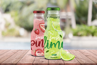 Fineday Fresh Drink Label Design cold drink design fresh labeldesign