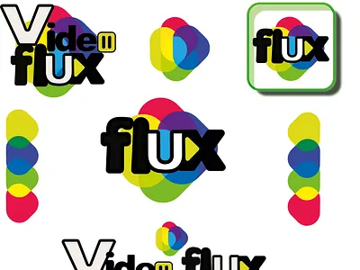 FLUX VIDEO app logo design design illustraion illustrator logo mockup photoshop vector video app