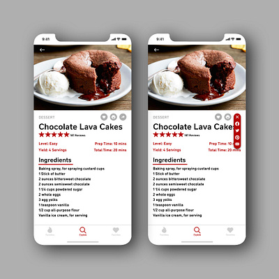 Daily UI 010 - "Social Share" app daily ui daily ui 010 daily ui challenge 010 dailyui dailyuichallenge design food app recipe app social share ui