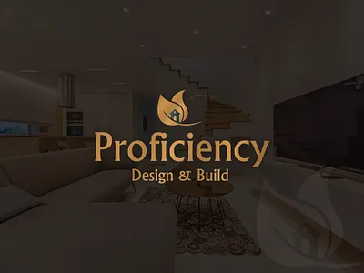 Proficiency design build logo design green home homeimprovment homelogo house improvment letter logo logo service