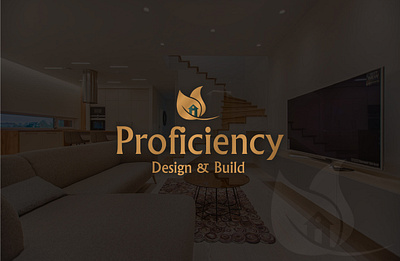 Proficiency design build logo design green home homeimprovment homelogo house improvment letter logo logo service