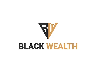 Black Wealth branding bw bw letter logo design illustration letter logo logo service vector wealth wealth logo design wealthlogo