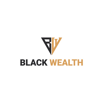 Black Wealth branding bw bw letter logo design illustration letter logo logo service vector wealth wealth logo design wealthlogo