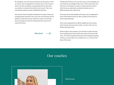 School of surf Landing page design freebies landing landing page minimal surf school surfing typography ui uiux ux wave web webdesign website