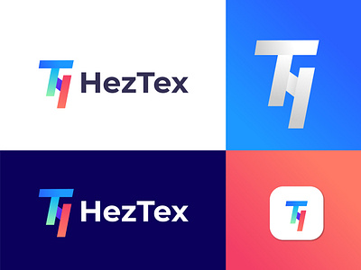 (H+T) Modern logo design for HezTex abstract logo agency branding app icon app icon design brand identity branding business logo business logo design colorful logo company logo h logo h mark identity designer identity mark letter logo logo designer logo mark logotype modern logo t logo